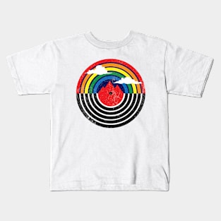 Rainbow Record Vintage Retro Vinyl Outdoors Music Kids T-Shirt